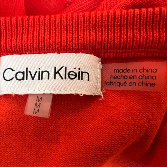 CALVIN KLEIN women Chic Red-orange  Sweater/size M - Picture 10 of 11